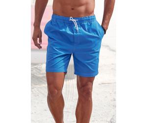 Shorts JOHN DEVIN "Bermuda", Herren, Gr. 3XL, N-Gr, blau, Web, Obermaterial: 97% Baumwolle, 3% Elasthan, unifarben, regular fit kurz, Hosen Shorts, kurze Schlupfhose aus elastischer, gewebter Baumwoll