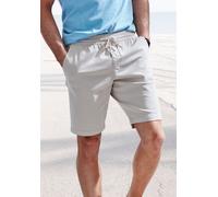 Shorts JOHN DEVIN "Bermuda", Herren, Gr. L, N-Gr, beige, Web, Obermaterial: 97% Baumwolle, 3% Elasthan, unifarben, regular fit kurz, Hosen Shorts, kurze Hose aus elastischer, gewebter Baumwollqualität