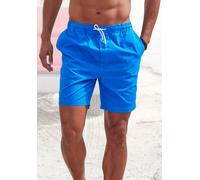 Shorts JOHN DEVIN "- Sommershorts, Bermuda in sommerlichen Farben", Herren, Gr. L, N-Gr, blau, Web, Obermaterial: 97% Baumwolle, 3% Elasthan, unifarben, regular fit kurz, Hosen Shorts, kurze Schlupfho