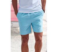 Shorts JOHN DEVIN "- Sommershorts, Bermuda in sommerlichen Farben", Herren, Gr. XL, N-Gr, blau (türkis), Web, Obermaterial: 97% Baumwolle, 3% Elasthan, unifarben, regular fit kurz, Hosen Shorts, kurze