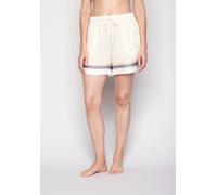 Shorts JOOP "Modern Essence", Damen, Gr. 44, N-Gr, beige (manda print), Web, Obermaterial: 100% Lyocell, bequem kurz, Hosen Shorts, mit grafischem Muster, Gummizug und Bindeband (28324601-44) manda pr