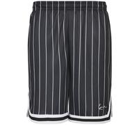 Shorts KARL KANI "Karl Kani Herren", Herren, Gr. XL, US-Größen, schwarz, 100% Polyester, gestreift, loose fit, Hosen Shorts (30687027-XL) schwarz