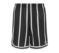 Shorts KARL KANI "Karl Kani Herren", Herren, Gr. XXL, US-Größen, schwarz, weiß, 100% Polyester, gestreift, relaxed fit, Hosen Shorts (65345107-XXL) schwarz, weiß