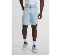 Shorts KARL KANI "Karl Kani Herren Karl Kani Og Heavy Distressed Wavy Print", Herren, Gr. 38, Normalgrößen, carpenter blau, 100% Baumwolle, unifarben, normal, Hosen Shorts (64728342-38) carpenter blau