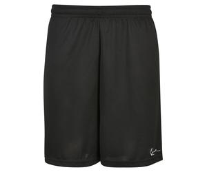 Shorts KARL KANI "Karl Kani Herren KM-PS021-001-01 Small Signature Mesh Shorts", Herren, Gr. S, US-Größen, schwarz, 100% Polyester, unifarben, loose fit, Hosen Shorts (32549605-S) schwarz