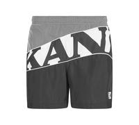 Shorts KARL KANI "Karl Kani Herren KM242-014-2 Wavy Retro Black Trackshorts", Herren, Gr. M, US-Größen, schwarz, weiß, 100% Polyester, normal, Hosen Shorts (44092547-M) schwarz, weiß