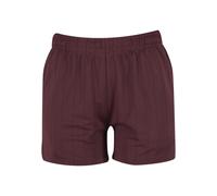 Shorts KARL KANI "Karl Kani OG Mini Shadow Pinstripe Shorts", Damen, Gr. XS, US-Größen, dunkelrot, 100% Polyester, unifarben, normal, Hosen Shorts (22533900-XS) dunkelrot