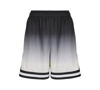 Shorts KARL KANI "Karl Kani Retro Mesh Gradient Shorts", Damen, Gr. L, US-Größen, schwarz, sanftes weiß, 100% Polyester, normal, Hosen Shorts (28451243-L) schwarz, sanftes weiß