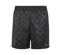 KARL KANI Relaxed Fit Shorts mit Allover-Logo-Print Modell 'Signature' in Black, Größe S