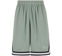 Shorts KARL KANI "Karl Kani Small Signature Essential Mesh Shorts", Herren, Gr. S, US-Größen, olive, 100% Polyester, loose fit, Hosen Shorts (34224247-S)