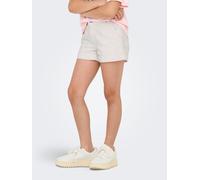 Shorts KIDS ONLY "KOGCOMET WIDE SHORTS LIFE DNM GUO020", Mädchen, Gr. 146, N-Gr, weiß (weiß denim), Web, Obermaterial: 100% Baumwolle, unifarben, regular fit kniefrei, Hosen Shorts (33947207-146) weiß