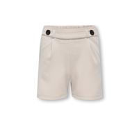 Shorts KIDS ONLY "KOGGEGGO LIFE BUTTON SHORTS VD JRS NOOS", Mädchen, Gr. 140, N-Gr, chateau gray, Jersey, Obermaterial: 95% Polyester, 5% Elasthan, unifarben, regular fit ca. Mitte Oberschenkel, Hosen