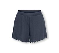 Shorts KIDS ONLY "KOGNELLA WIDE SHORTS VD JRS NOOS", Mädchen, Gr. 128, N-Gr, ombre blau, Jersey, Obermaterial: 65% Polyester, 30% Viskose, 5% Elasthan, unifarben, loose fit ca. Mitte Oberschenkel, Hos