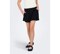 Shorts KIDS ONLY "KOGNELLA WIDE SHORTS VD JRS NOOS", Mädchen, Gr. 164, N-Gr, schwarz, Jersey, Obermaterial: 65% Polyester, 30% Viskose, 5% Elasthan, unifarben, loose fit ca. Mitte Oberschenkel, Hosen