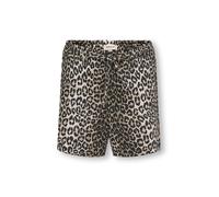 Shorts KIDS ONLY "KOGSANDRA PRINTED SHORTS PNT", Mädchen, Gr. 164, N-Gr, schwarz (schwarz aop:leo), Jersey, Obermaterial: 100% Baumwolle, bedruckt, loose fit, Hosen Shorts (69985948-164) schwarz aop:l