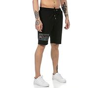 Shorts Kurze Hose Sweat Pants Jogginghose Metallic NASA Logo Schwarz XL