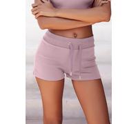 Shorts LASCANA ACTIVE, Damen, Gr. M (40/42), N-Gr, rosa, Interlock, Obermaterial: 100% Baumwolle, unifarben, bequem kurz, Hosen Shorts, mit kleinen Seitenschlitzen (45088838-M) rosa