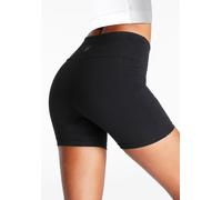 Shorts LASCANA, Damen, Gr. 40/42, N-Gr, schwarz, Single Jersey, Obermaterial: 95% Baumwolle, 5% Elasthan, unifarben, Basic, kurz, Hosen, mit breitem Bündchen und Logodruck, Loungewear (67631519-40) sc