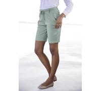 Shorts LASCANA, Damen, Gr. 40, N-Gr, grün (mint), Sweatware, Obermaterial: 70% Viskose, 25% Polyamid, 5% Elasthan, unifarben, lässig geschnitten ca. Mitte Oberschenkel, Hosen Shorts, mit Gürtelschlauf