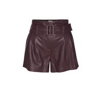 Shorts LASCANA, Damen, Gr. 46, N-Gr, rot (bordeaux), Web, Obermaterial: 100% Polyester. Beschichtung: 100% Polyurethan, unifarben, modisch, figurumspielend kurz, Hosen, aus Lederimitat, Kunstleder Sho