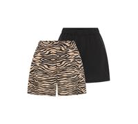 Shorts LAURA SCOTT, Damen, Gr. 38, N-Gr, schwarz, Web, Obermaterial: 100% Polyester, bedruckt, bequem kurz, Hosen Shorts, kurze Webhose mit weitem Bein, bequemer Sitz durch Gummizug am Bund (31677164-