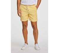 Shorts LINDBERGH "Freizeitshorts Relaxed Fit", Herren, Gr. M, pastel gelb, Obermaterial: 100% Baumwolle, unifarben, relaxed fit, Hosen Shorts (79905634-M) pastel gelb