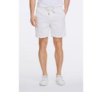 Shorts LINDBERGH "Freizeitshorts Relaxed Fit", Herren, Gr. M, sanftes weiß, Obermaterial: 100% Baumwolle, unifarben, relaxed fit, Hosen Shorts (92734709-M) sanftes weiß