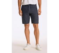 Shorts LINDBERGH, Herren, Gr. XL, N-Gr, blau (navy), Web, Obermaterial: 55% Baumwolle, 45% Leinen, unifarben, regular fit kniefrei, Hosen Shorts, Sommerhose mit Taschen (99024966-XL) navy