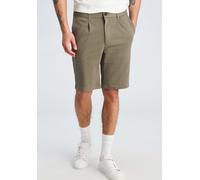 Shorts LINDBERGH, Herren, Gr. XXL, N-Gr, dk olive, Web, Obermaterial: 75% Polyester, 22% Viskose, 3% Elasthan, unifarben, bequem kniefrei, Hosen Shorts, mit Viskose und Stretch (62248852-XXL) dk olive