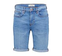 Shorts LINDBERGH "Jeans-Shorts Regular Fit", Herren, Gr. L, blau (pale blau), Obermaterial: 89% Baumwolle, 9% Polyester, 2% Elasthan, regular fit, Hosen Shorts (12333029-L) pale blau