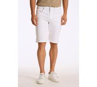 Shorts LINDBERGH "Jeans-Shorts Regular Fit", Herren, Gr. L, weiß, Obermaterial: 98% Baumwolle, 2% Elasthan, regular fit, Hosen Shorts (76144608-L) weiß