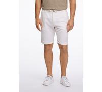 Shorts LINDBERGH "Leinenshorts Relaxed Fit", Herren, Gr. L, weiß, Obermaterial: 55% Leinen, 45% Baumwolle, unifarben, relaxed fit, Hosen Shorts (79963247-L) weiß