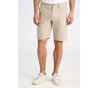 Shorts LINDBERGH "Leinenshorts Relaxed Fit", Herren, Gr. S, beige (lt stone), Obermaterial: 55% Baumwolle, 45% Leinen, meliert, relaxed fit, Hosen Shorts (41955362-S) lt stone