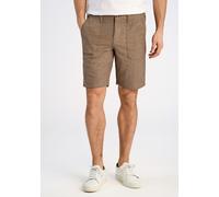 Shorts LINDBERGH "Leinenshorts Relaxed Fit", Herren, Gr. S, grau (dk stone), Obermaterial: 55% Baumwolle, 45% Leinen, meliert, relaxed fit, Hosen Shorts (45347426-S) dk stone