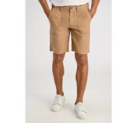 Shorts LINDBERGH "Leinenshorts Relaxed Fit", Herren, Gr. XS, beige (sand), Obermaterial: 55% Baumwolle, 45% Leinen, meliert, relaxed fit, Hosen Shorts (11767859-XS) sand
