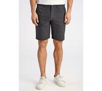 Shorts LINDBERGH "Leinenshorts Relaxed Fit", Herren, Gr. XS, schwarz, Obermaterial: 55% Baumwolle, 45% Leinen, meliert, relaxed fit, Hosen Shorts (98019253-XS) schwarz