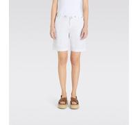 Shorts MAC "JOG´N SHORT", Damen, Gr. 46, N-Gr, weiß (weiß denim), Web, Obermaterial: 74% Baumwolle, 24% Polyamid, 2% Elasthan, unifarben, regular fit kniefrei, Hosen Shorts, Sommerhose im Four-Pocket