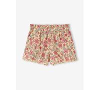 Shorts Mädchen Baby mit Dehnbund & Blumenmuster hellgelb Gr. 74 von vertbaudet
