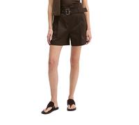Shorts MARC O'POLO "aus Bio-Baumwolle-TENCEL™ Lyocell-Stretch", Damen, Gr. 42, Normalgrößen, burnt coffee, Twill, Obermaterial: 58% Lyocell, 40% Baumwolle, 2% Elasthan, unifarben, regular fit kurz, Ho