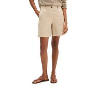 Shorts MARC O'POLO "aus Organic Cotton-Lyocell-Leinen-Mix", Damen, Gr. 44, Normalgrößen, beige (sandpaper), Twill, Obermaterial: 97% Baumwolle, 3% Elasthan, unifarben, regular fit kurz, Hosen Shorts (
