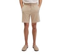 Shorts MARC O'POLO "aus reiner Bio-Baumwolle", Herren, Gr. M, Normalgrößen, pure cashmere, Obermaterial: 100% Baumwolle, unifarben, regular fit kurz, Hosen Shorts (72130033-M) pure cashmere