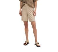 Shorts MARC O'POLO "aus TENCEL™ Lyocell", Damen, Gr. 36, Normalgrößen, beige (sandpaper), Obermaterial: 92% Lyocell, 8% Leinen, unifarben, regular fit kurz, Hosen Shorts (75054607-36) sandpaper