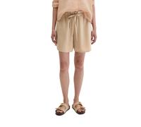 Shorts MARC O'POLO "aus TENCEL™ Lyocell", Damen, Gr. 36, Normalgrößen, sandpaper, Obermaterial: 92% Lyocell, 8% Leinen, unifarben, relaxed fit kurz, Hosen Shorts (17390735-36) sandpaper