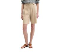Shorts MARC O'POLO "aus Viskose-Leinen-Stretch", Damen, Gr. 36, Normalgrößen, sandpaper, Obermaterial: 53% Leinen, 45% Viskose, 2% Elasthan, unifarben, loose fit kurz, Hosen Shorts (12328642-36) sandp