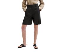 Shorts MARC O'POLO "aus Viskose-Leinen-Stretch", Damen, Gr. 36, Normalgrößen, schwarz, Obermaterial: 53% Leinen, 45% Viskose, 2% Elasthan, unifarben, loose fit kurz, Hosen Shorts (88299863-36) schwarz