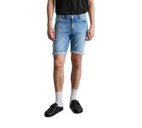 Shorts MARC O'POLO DENIM "aus Bio-Baumwoll-Mix", Herren, Gr. 34, Normalgrößen, aqua, Obermaterial: 99% Baumwolle, 1% Elasthan, unifarben, normal, Hosen Shorts (50638764-34) aqua