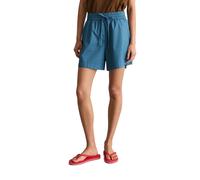 Shorts MARC O'POLO DENIM, Damen, Gr. L, N-Gr, medium blau, Web, Obermaterial: 100% Baumwolle, relaxed fit ca. Mitte Oberschenkel, Hosen Shorts, relaxed aus Papertouch-Popeline (63846015-L) medium blau