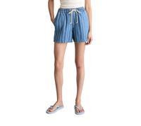 Shorts MARC O'POLO DENIM "aus reiner Bio-Baumwolle", Damen, Gr. M, Normalgrößen, medium blau, Denim/Jeans, Obermaterial: 100% Baumwolle, gestreift, relaxed fit kurz, Hosen Shorts (11046209-M) medium b