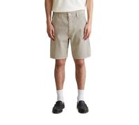 Shorts MARC O'POLO DENIM "aus reiner Bio-Baumwolle", Herren, Gr. 36, Normalgrößen, weiß (sanftes weiß), Obermaterial: 100% Baumwolle, gestreift, weit kurz, Hosen Shorts (69288338-36) sanftes weiß