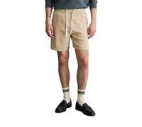 Shorts MARC O'POLO DENIM "mit elastischem Bund", Herren, Gr. M, Normalgrößen, pure cashmere, Obermaterial: 100% Baumwolle, unifarben, regular fit kurz, Hosen Shorts (96301925-M) pure cashmere